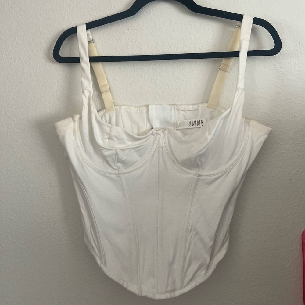SKIMS White Bustier Top - Size XL